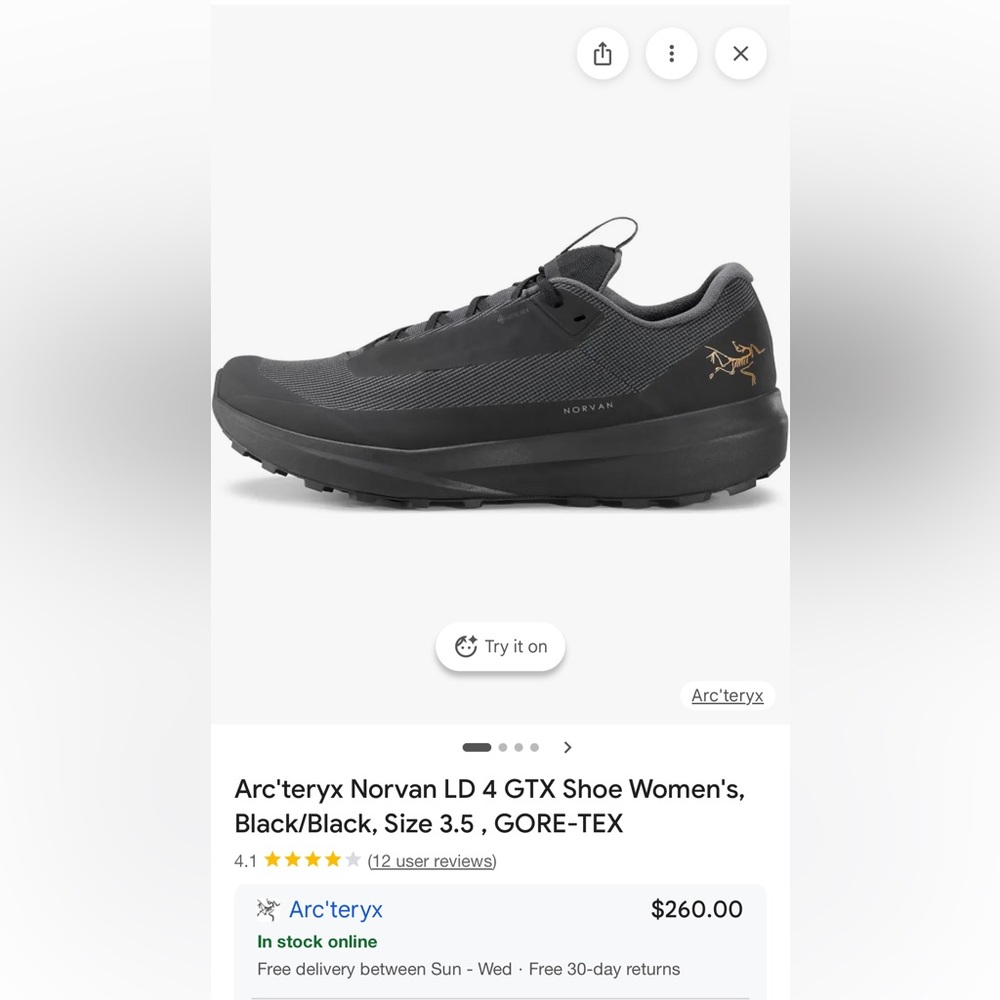Arc’teryx Norvan - this season goretex runner - size 9.5 men’s